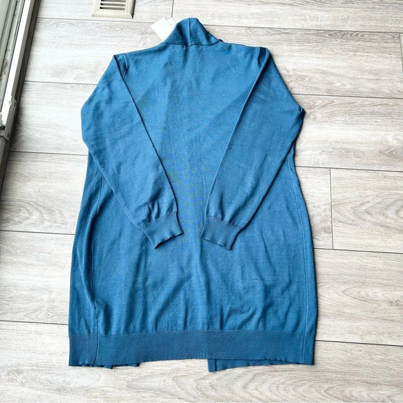 NWT Grace Karin Blue Open Front Long  Length Cardigan - Picture 13 of 15